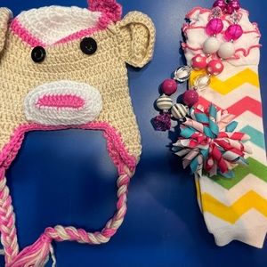 3/4yrs Beanie with matching accessories